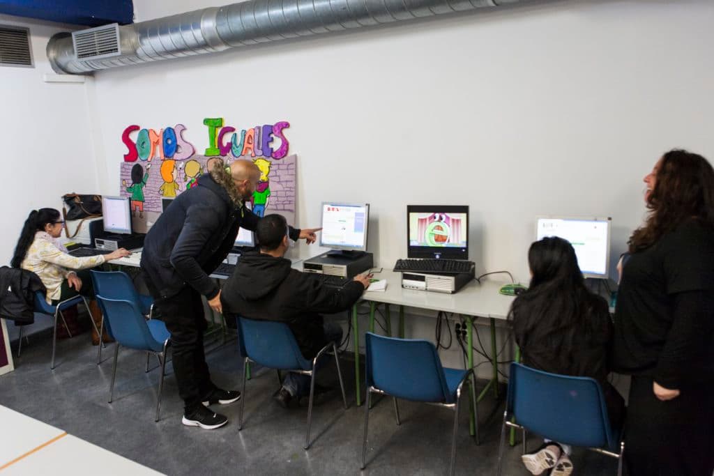 Team collaboration in office